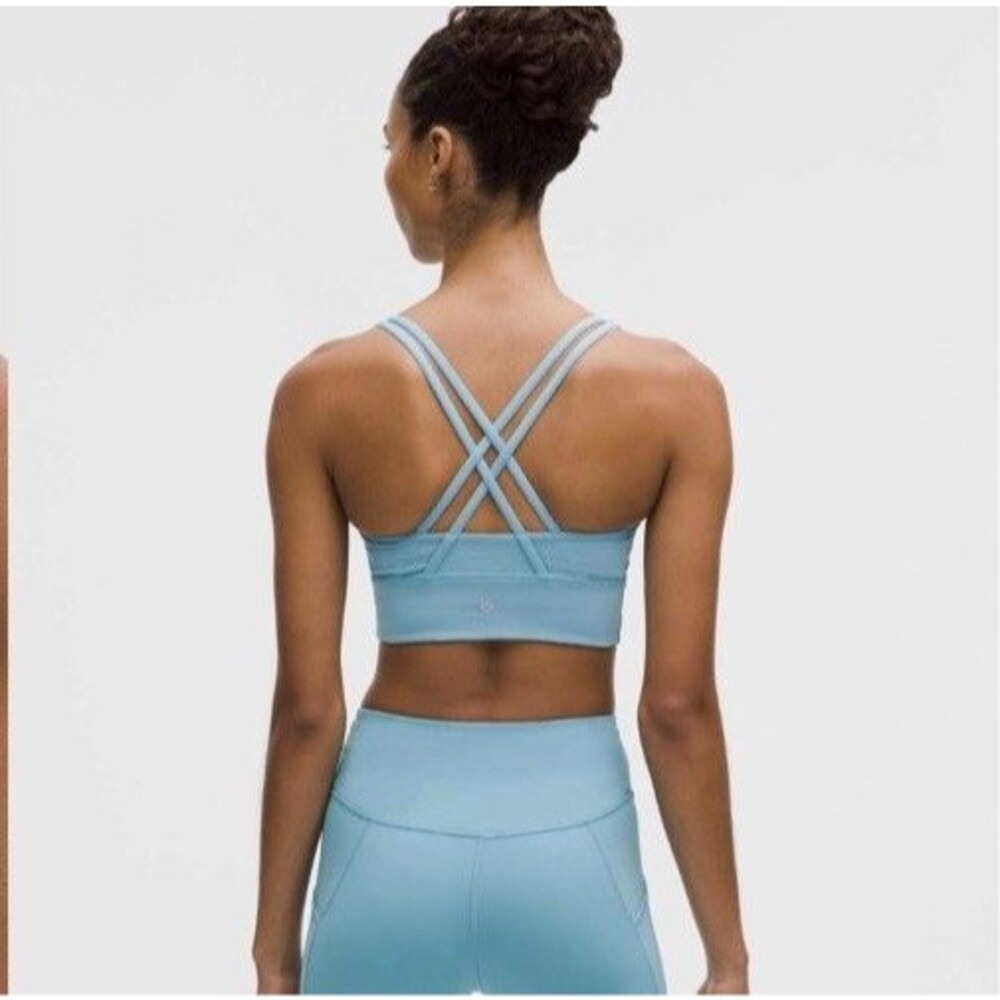 Lululemon Size 10 Energy Bra Longline Light Blue